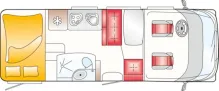 Grundriss Tag LMC Breezer 698 G Fahrerhaus teilinteg