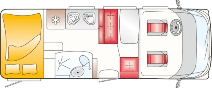 Grundriss Tag LMC Breezer 698 G Fahrerhaus teilinteg