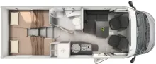 Grundriss Tag Hymer Exsis-t 580 Xperience XXL-Bett 218 cm