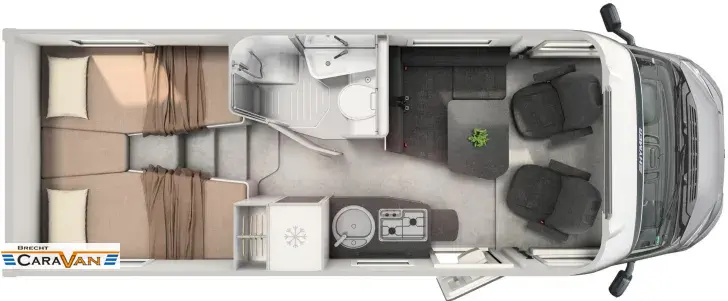 Grundriss Tag Hymer Exsis-t 580 Xperience XXL-Bett 218 cm