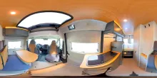 360° Innenansicht Hymer Redwood 600 Explorer AHK, Markise, Fahrkomfortp.