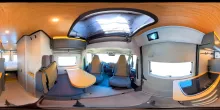 360° Innenansicht Hymer Redwood 600 Explorer, Markise, Fahrkomfortpaket
