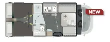 Grundriss Tag Chausson Teilintegrierte 797 Ultimate Line VOLL