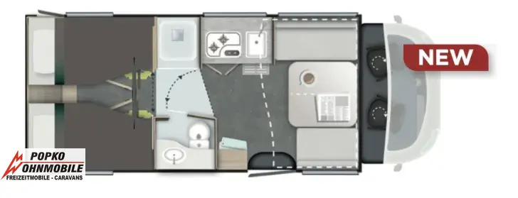 Grundriss Tag Chausson Teilintegrierte 797 Ultimate Line VOLL
