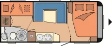 Grundriss Tag Hobby De Luxe Easy 545 KMF Toller Familien Wohnwagen