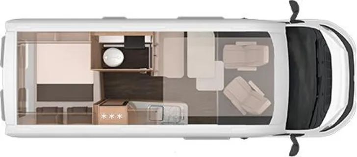 Grundriss Tag Knaus BoxStar 600 DQ 1. Hand - Hubbett !