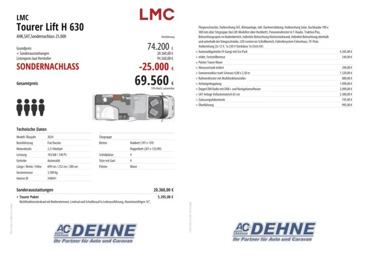 Fahrzeugbild LMC Tourer Lift H 630 AHK,SAT,Sondernachlass 25.000 #3