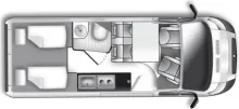 Grundriss Tag Westfalia Columbus 600 E 180 PS Automatik NAVI*ACC*SOLAR*