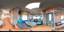 360° Innenansicht Dethleffs Just Go T 6615 EB Comfort-Paket, Sat, TV, Fahrradträger