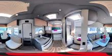 360° Innenansicht Niesmann + Bischoff iSmove 7.3 F OHNE Hubbett, 2xTV, Dachventilator