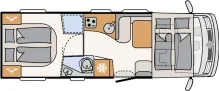 Grundriss Tag Dethleffs Esprit I 7150-2 DBM