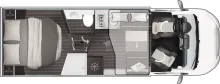 Grundriss Tag Roller Team Zefiro 267 TL 400W Solar 2xLithium TV WIFI