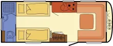 Grundriss Tag Dethleffs Beduin VIP 560 RET