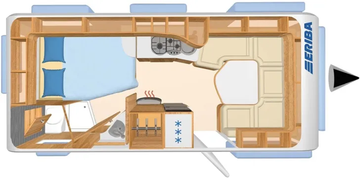 Grundriss Tag Hymer Eriba Eriba Nova S 545 Klima,Mover,Leder,Solar,ALDE