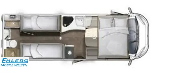 Grundriss Tag Eura Mobil Integra Line 730 EF verfügbar nach Absprache!160PS/Autom/Backofen/SAT/TV/Fahrradträger