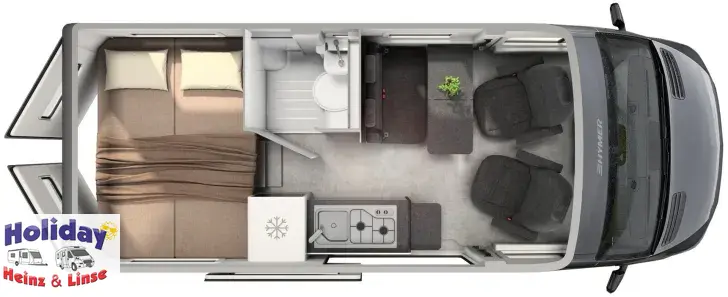 Grundriss Tag Hymer Camper Van GRAND CANYON S 600 CROSSOVER Leder, Winter, Wechselrichter