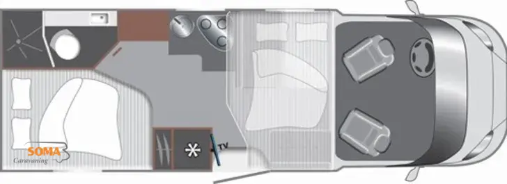 Grundriss Tag LMC Tourer H 634 - SOMA CAMP Magnetic Ed. Ford
