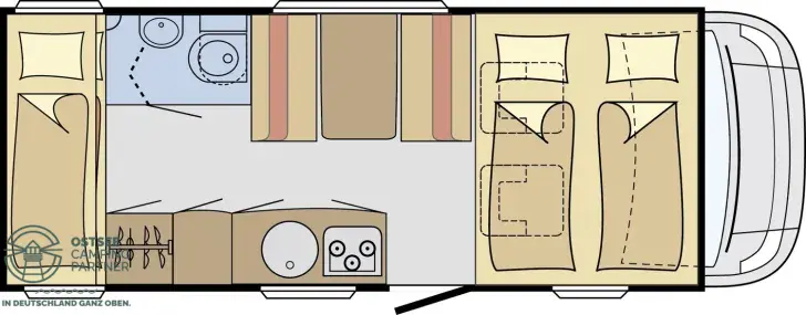Grundriss Tag Sunlight A 68 Viel Zuladung im perfekten Familiencamper!
