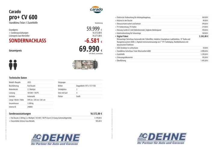 Fahrzeugbild Carado pro+ CV 600 Standklima Telair // Zuziehhilfe #3