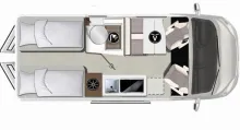 Grundriss Tag Karmann Mobil Davis Lifestyle DA 620 LS CONCEPT*AUTOMATIK*