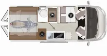 Grundriss Tag Karmann Mobil Davis Lifestyle DA 630 LS ACC*AUTOMATIK*MARKISE
