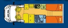 Grundriss Tag Miller Toronto 695 Navi Markise Solar SAT 2xTV 1. Hand