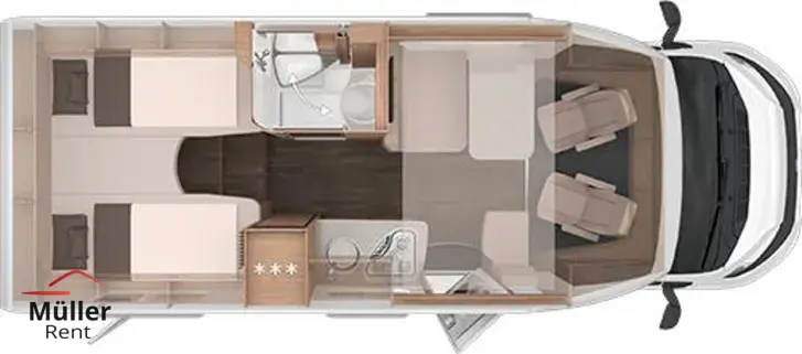 Grundriss Tag Knaus L!VE WAVE BLACK SELECTION 650 MEG ab Okt. 2026