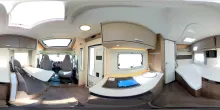 360° Innenansicht Carado T 135 Pro+, Automatik, Solar, LTE, TV