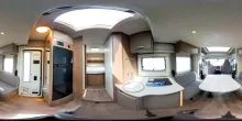 360° Innenansicht Carado T 459 Pro+ Hubbett, Solar, TV, LTE