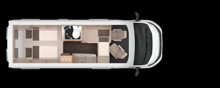 Grundriss Tag Knaus BoxLife 630 ME Platinum Selection Mietfahrzeug Verfügbar 11.2026
