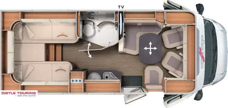Grundriss Tag Carthago C1-tourer T 143 KB LE comfort