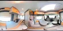 360° Innenansicht Dethleffs Globetrail Classic 600 DK Fiat Markise, TV, AHK