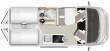 Grundriss Tag Karmann Mobil Davis Lifestyle DA 610 LS CONCEPT*AUTOMATIK
