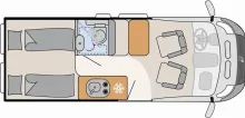 Grundriss Tag Dethleffs Globetrail Active 600 ES Citroen