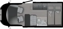 Grundriss Tag Crosscamp EXPDN 6.0 Q Peugeot *Modell 2027**