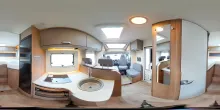 360° Innenansicht Carado T 328 Pro+, Automatik, Solar, LTE, TV, Backofen