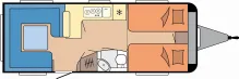 Grundriss Tag Hobby Prestige 620 CL Modell 2026