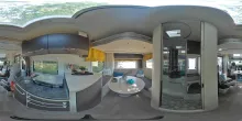 360° Innenansicht Chausson Welcome 611 Travel Line 2 Aufbautüren, 2 Hubbetten