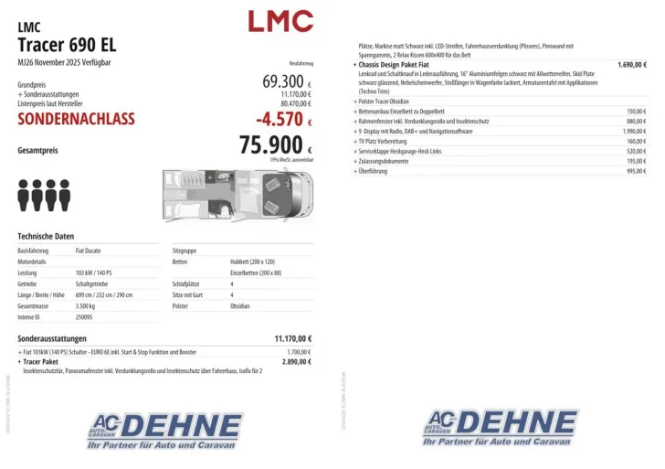 Fahrzeugbild LMC Tracer 690 EL Oktober 26 Verfügbar, SAT, AHK #14