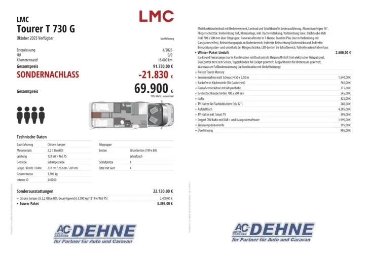 Fahrzeugbild LMC Tourer T 730 G Oktober 2026 Verfügbar #3