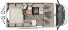 Grundriss Tag Carado pro CV 540 Combi 4,Radio-Rückfahrkamera,AHK