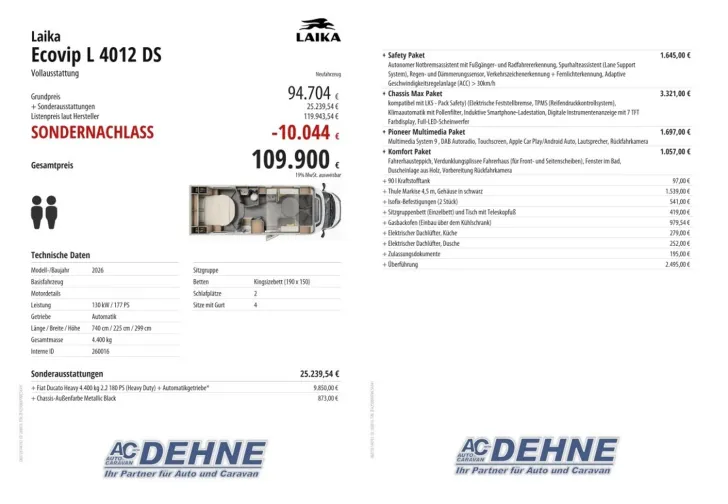 Fahrzeugbild Laika Ecovip L 4012 DS Vollausstattung #3