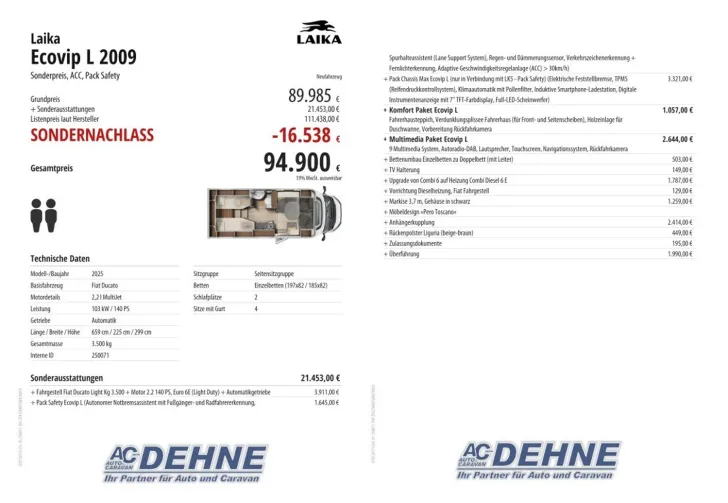 Fahrzeugbild Laika Ecovip L 2009 Sonderpreis, ACC, Pack Safety #3