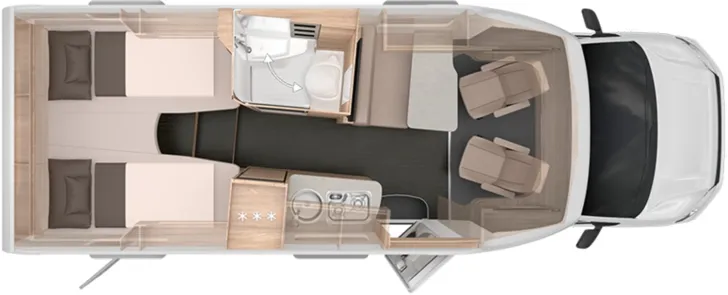 Grundriss Tag Knaus Van TI PLUS PLATINUM SELECTION 650 MEG