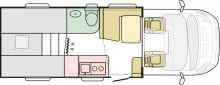 Grundriss Tag Adria Matrix ALL-IN 600 SL ZusatzLuftfederHA|L-Dinette