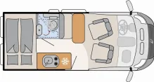 Grundriss Tag Dethleffs Globetrail Active 540 DS Citroen
