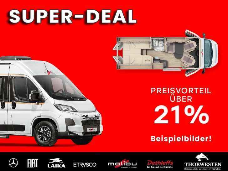 Fahrzeugbild Malibu Van compact 600 LE Fiat Längsbetten #1
