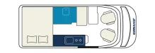 Grundriss Tag Hymer Camper Van Redwood 600 EXPLORER EDITION UVP 91.870,->8.970,- sparen!