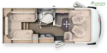 Grundriss Tag Carthago c1-tourer I 143 KB-LE comfort 4.2t Full-LED-Scheinwerfer