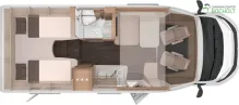 Grundriss Tag Knaus LIVE WAVE 650 MEG PLATINUM SELECTION Modell 2026 / Thule Lift / Lithium